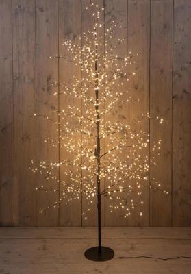 Boom 1500led flash classic warm ip44 trafo hoogte 180 cm zwart - Annas collection