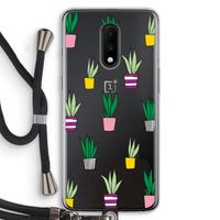 Sanseveria: OnePlus 7 Transparant Hoesje met koord