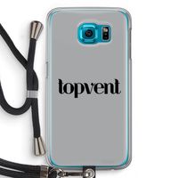 Topvent Grijs Zwart: Samsung Galaxy S6 Transparant Hoesje met koord
