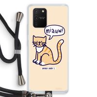 Miauw: Samsung Galaxy S10 Lite Transparant Hoesje met koord