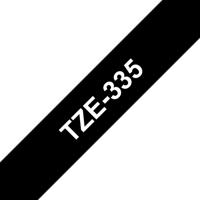 Brother Labeltape TZE-335 printlint 12 mm, wit op zwart