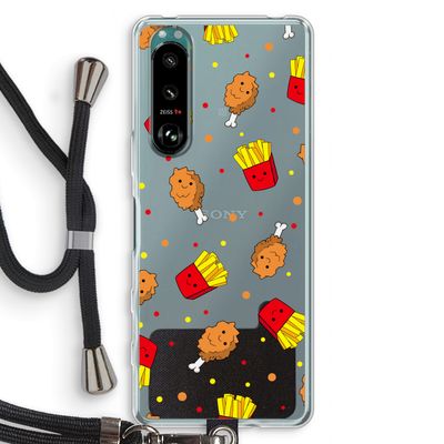 Chicken 'n Fries: Sony Xperia 5 III Transparant Hoesje met koord