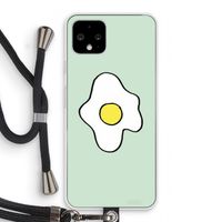Spiegelei: Pixel 4 Transparant Hoesje met koord