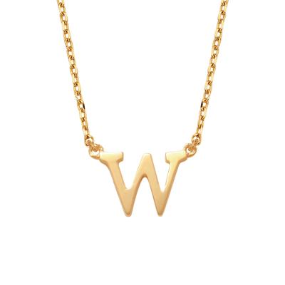 Minimalistische letter ketting - 14K GOUD - Goud - W
