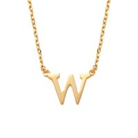 Minimalistische letter ketting - 14K GOUD - Goud - W