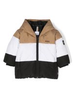 BOSS Kidswear hooded logo-print puffer jacket - Tons neutres - thumbnail