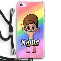 Chibi Maker man: iPhone 5 / 5S / SE Transparant Hoesje met koord