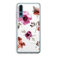 Geschilderde bloemen: Huawei P20 Pro Transparant Hoesje