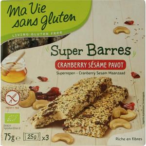 Ma Vie Sans Super repen sesam & cranberry glutenvrij bio
