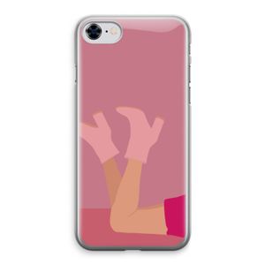 Pink boots: iPhone 8 Transparant Hoesje