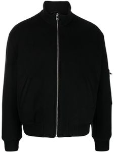 MSGM veste bomber zippée à logo imprimé - Noir