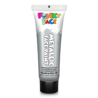 PaintGlow Metallic Face & Body Paint Silver - thumbnail