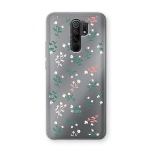 Small white flowers: Xiaomi Redmi 9 Transparant Hoesje