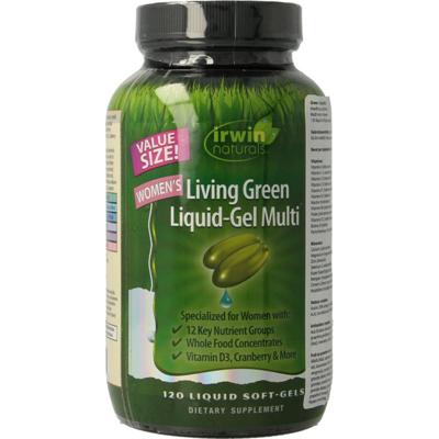 Irwin Naturals Living green liquid gel multi for women