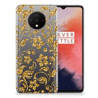 OnePlus 7T TPU Case Gouden Bloemen - thumbnail