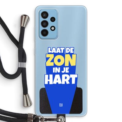 Laat de zon in je hart: Samsung Galaxy A52 Transparant Hoesje met koord