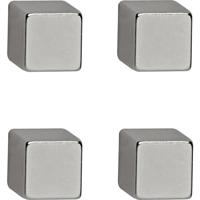 Maul Neodymium magneet (b x h x d) 10 x 10 x 10 mm Dobbelsteen Zilver 4 stuk(s) 6169296