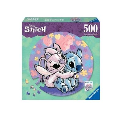 Ronde puzzel 500 stukjes Stitch - 10 jarigen - Ravensburger - Disney - 17581