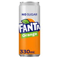 Frisdrank Fanta orange zero blik 330ml - thumbnail