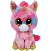 Ty Beanie Eenhoorn knuffel - Fantasia - roze - 24 cm - pluche