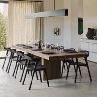 Ethnicraft Uitschuifbare Eettafel 'Double' Ruw Teakhout, 200/300 x 100cm, kleur Bruin