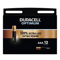 Batterij duracell optimum 12x aaa