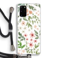 Botanical sweet flower heaven: Samsung Galaxy S20 Plus Transparant Hoesje met koord