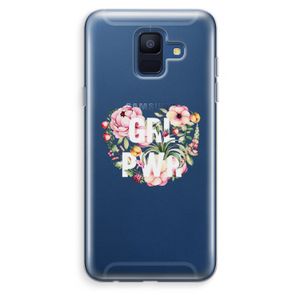 GRL PWR Flower: Samsung Galaxy A6 (2018) Transparant Hoesje