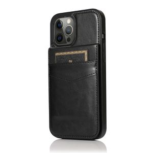 iPhone 7 hoesje - Backcover - Pasjeshouder - Portemonnee - Kunstleer - Zwart