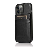 iPhone 7 hoesje - Backcover - Pasjeshouder - Portemonnee - Kunstleer - Zwart