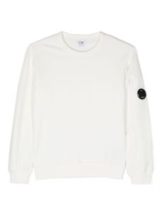 C.P. Company Kids sweat en coton à patch logo - Blanc