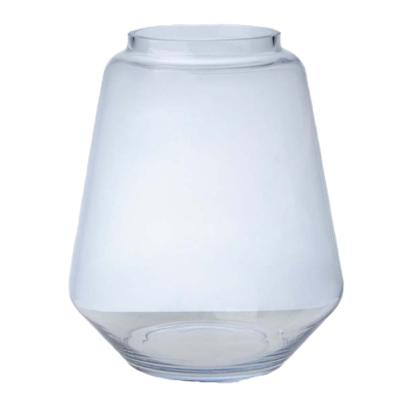 Bloemenvaas Kiffa - transparant - glas - D27 x H32 - decoratie