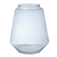 Bloemenvaas Kiffa - transparant - glas - D27 x H32 - decoratie