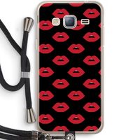 Lips: Samsung Galaxy J3 (2016) Transparant Hoesje met koord