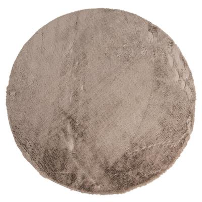 Richmond Rond Vloerkleed 'Saifo' Furry, 160cm, kleur Zand