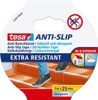 Tesa anti-slip tape, ft 5 m x 25 mm, transparant