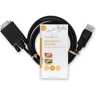 VGA-Kabel | DisplayPort Male | VGA Male | Vernikkeld | Maximale resolutie: 1080p | 2.00 m | Rond | P