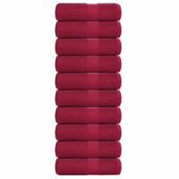 Zeepdoekjes 10 st 30x30 cm 360 g/m 100% katoen bordeauxrood