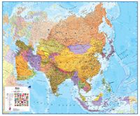 Wandkaart - Prikbord Azië Politiek - Asia Political, 120 x 100 cm | Maps International - thumbnail