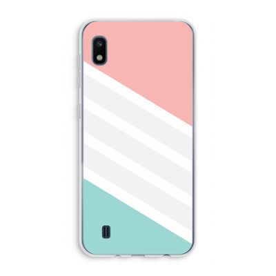 Strepen pastel: Samsung Galaxy A10 Transparant Hoesje
