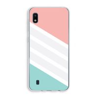 Strepen pastel: Samsung Galaxy A10 Transparant Hoesje