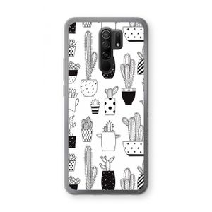 Cactusmotief: Xiaomi Redmi 9 Transparant Hoesje