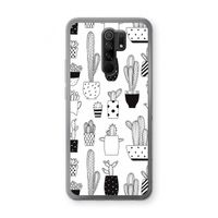 Cactusmotief: Xiaomi Redmi 9 Transparant Hoesje