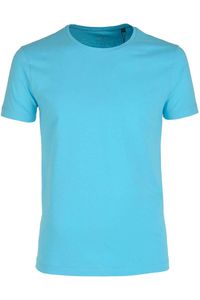 RAGMAN Regular Fit T-Shirt ronde hals aqua, Effen