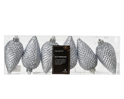 denappel kunststof d4h8 cm mblw 6st kerst - Decoris