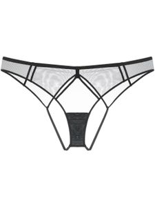 Maison Close string transparent à design cœur - Noir