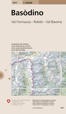 Wandelkaart - Topografische kaart 1271 Basòdino | Swisstopo