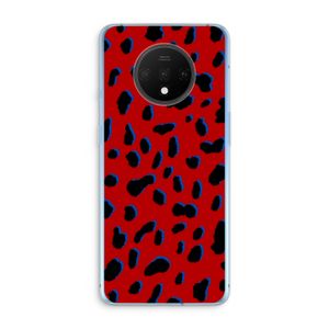 Red Leopard: OnePlus 7T Transparant Hoesje