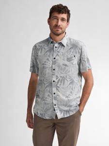 Petrol Men Shirt Short Sleeve Aop M-1050-sis435 Overhemd 5178 Navy Blue