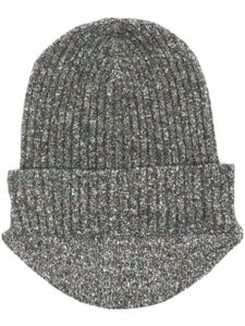RANRA bonnet nervuré à design moucheté - Gris